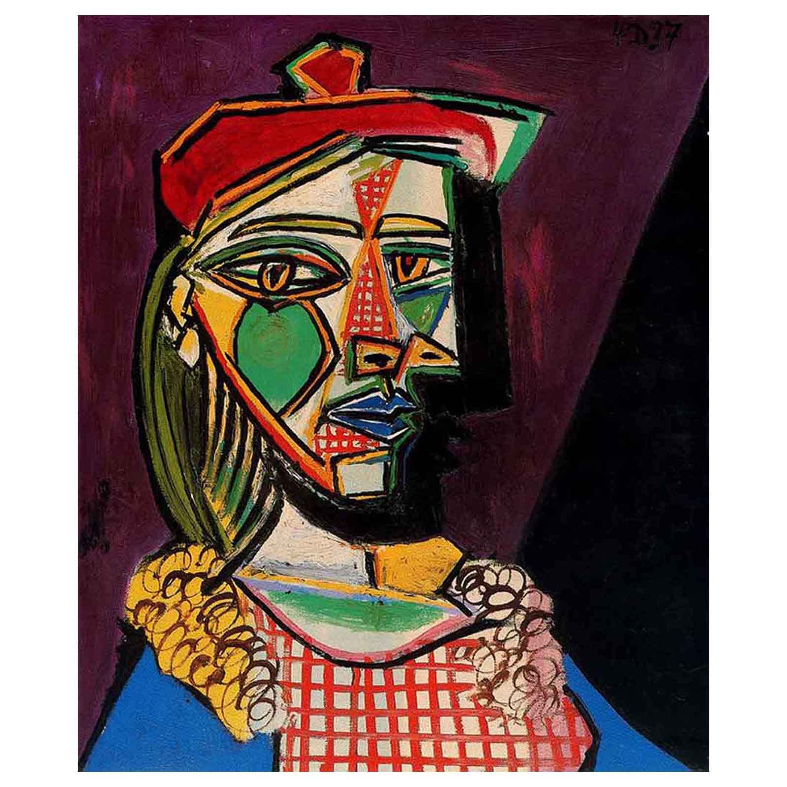 Amazon.com: Pablo Picasso《Woman in beret》Famous Canvas Poster